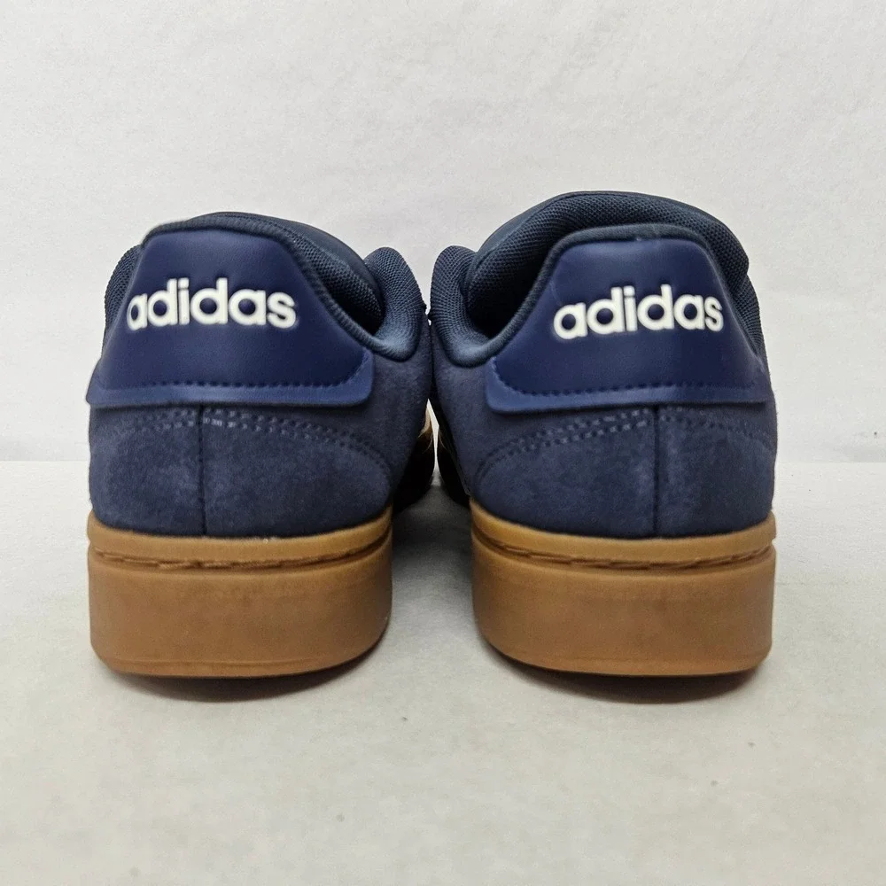 Adidas Grand Court Alpha 00s Sneakers JQ3008 Blue Suede‎ Gum Sole Men Size 9.5 - Picture 6 of 12